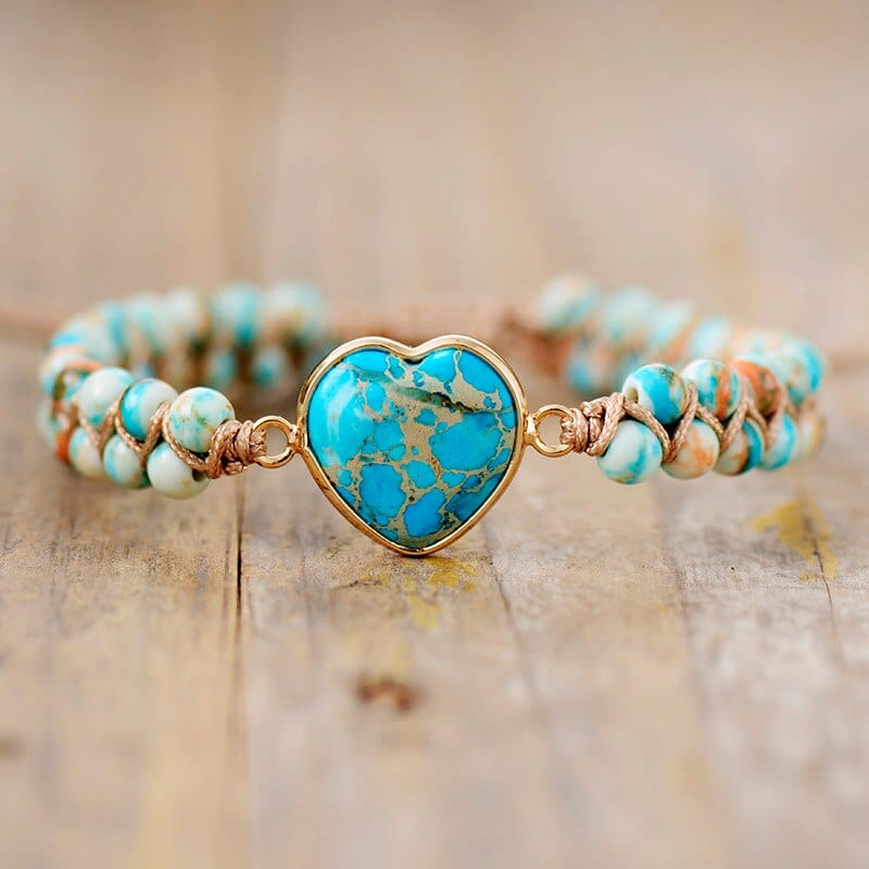 Bracelet de Protection Amoureuse en Jaspe Turquoise