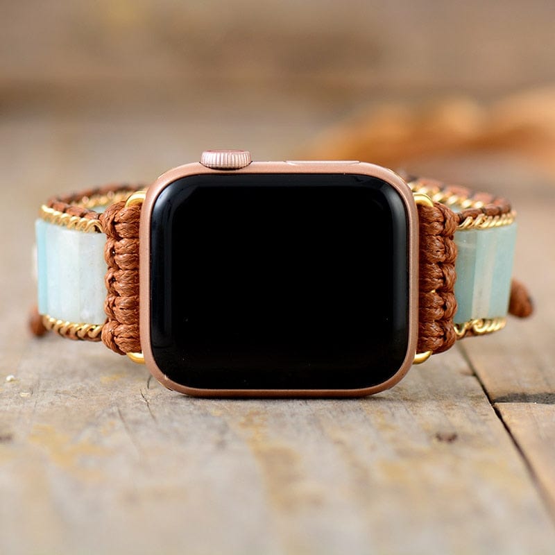 Bracelet Apple Watch en Pierres d'Amazonite
