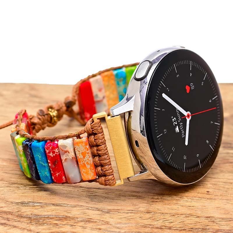 Bracelet Samsung Watch en Pierres Naturelles Multicolores Style Bohème