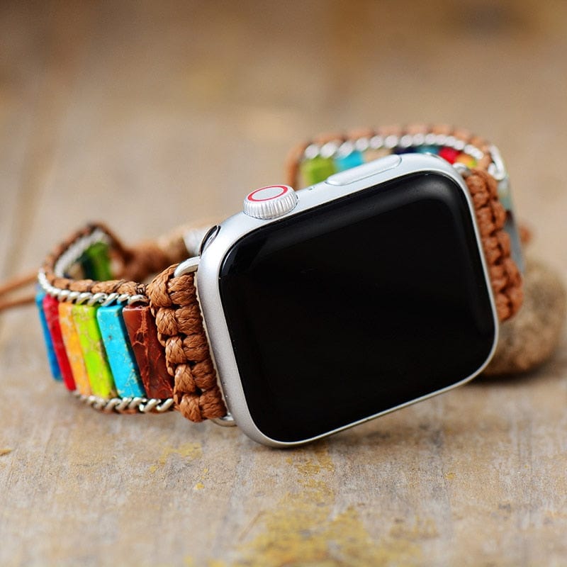 Bracelet Apple Watch En Pierres Naturelles Multi couleur Chakra 1